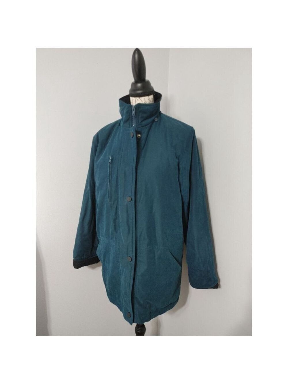 Women's KZI Super Soft Teal Utility Jacket M with Black Accents